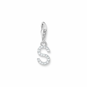 Charm Pendant letter S silver