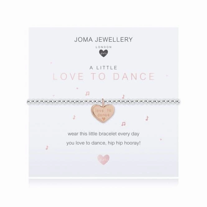 Children's A Little Love To Dance Silver 15.5cm Stretch Bracelet C493