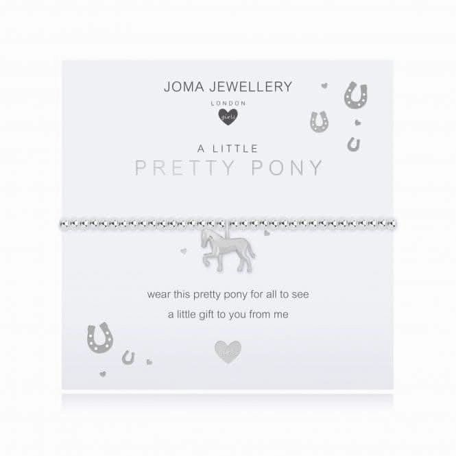 Children's A Little Pretty Pony Silver 15.5cm Stretch Bracelet C490