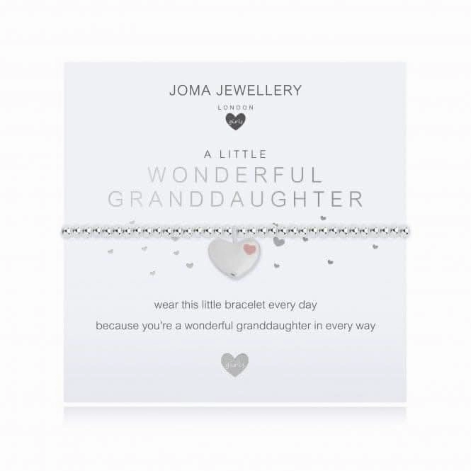 Children's A Little Wonderful Granddaughter Silver 15.5cm Stretch Bracelet C497