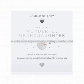Children's A Little Wonderful Granddaughter Silver 15.5cm Stretch Bracelet C497