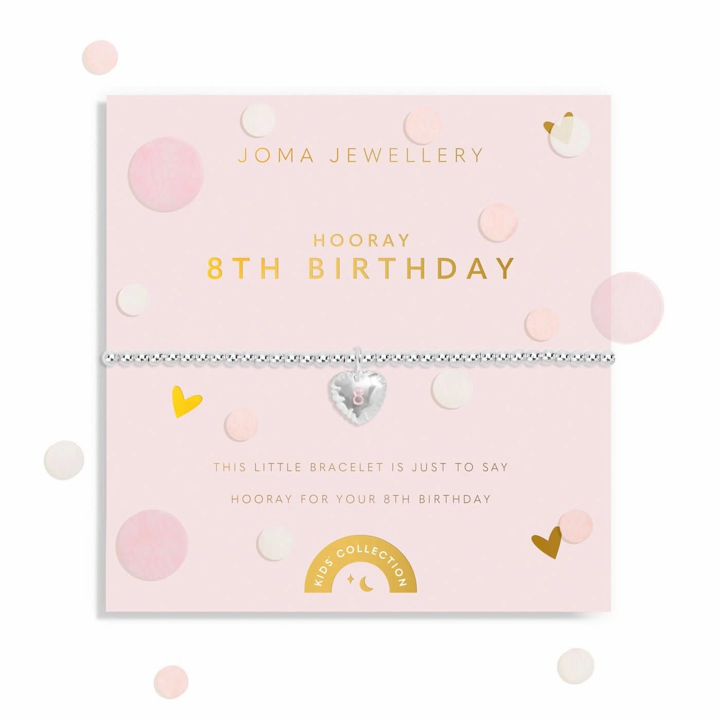 Children's Confetti A Little 8th Birthday Silver Plated Bracelet C834