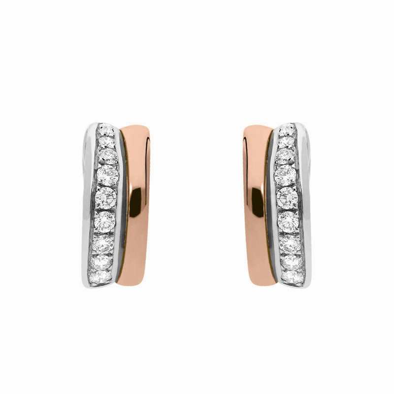 Chimento 18ct White Rose Gold Diamond Earrings D
