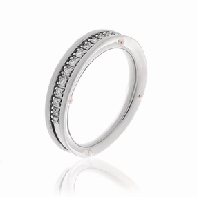 Chimento Aeternitas 18ct White Gold 0.12ct Diamond Half Eternity Ring