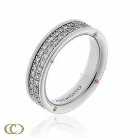 Chimento Aeternitas 18ct White Gold 0.62ct Diamond Double Row Ring
