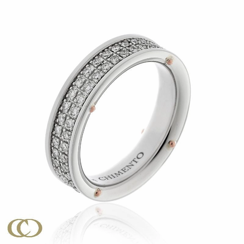 Chimento Aeternitas 18ct White Gold 0.62ct Diamond Double Row Ring