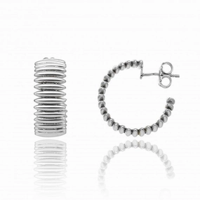 Chimento Armillas 18ct White Gold Spike Hoop Earrings