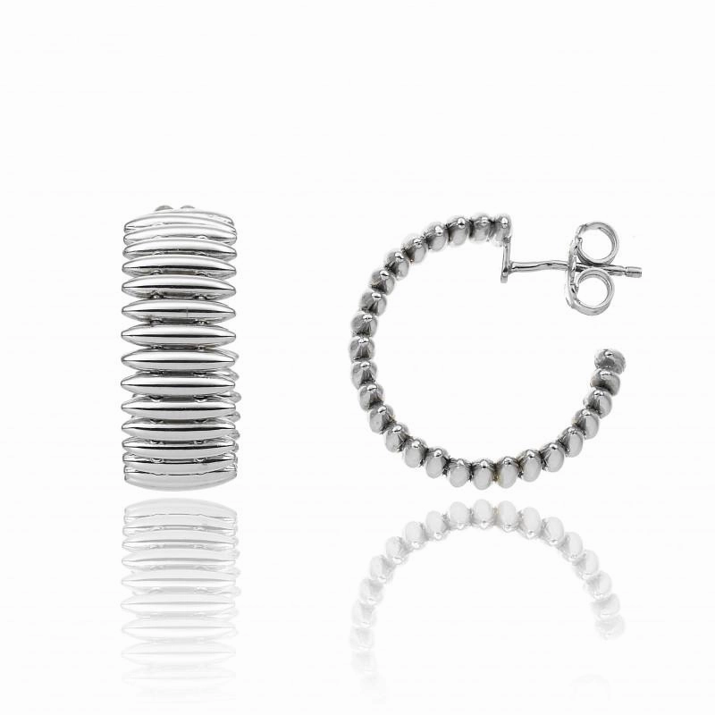Chimento Armillas 18ct White Gold Spike Hoop Earrings