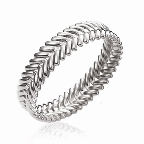 Chimento Armillas 18ct White Gold Wide Arrow Head Bangle