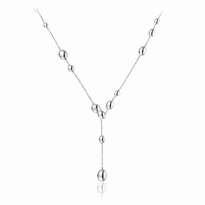 Chimento Armillas Acqua 18ct White Gold Diamond Droplets Necklace