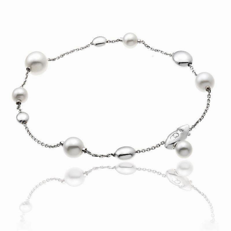 Chimento Armillas Acqua 18ct White Gold Pearl Diamond Bracelet