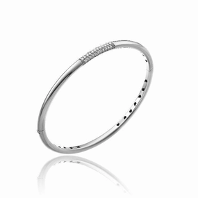 Chimento Bamboo Pure 18ct White Gold 0.31ct Diamond Bangle