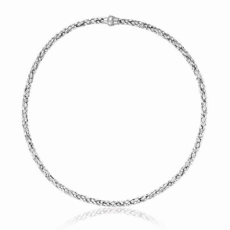 Chimento Stretch Classic 18ct White Gold Diamond Necklace