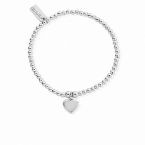 ChloBo 925 Cute Charm Heart Bracelet with Sterling Silver Beads