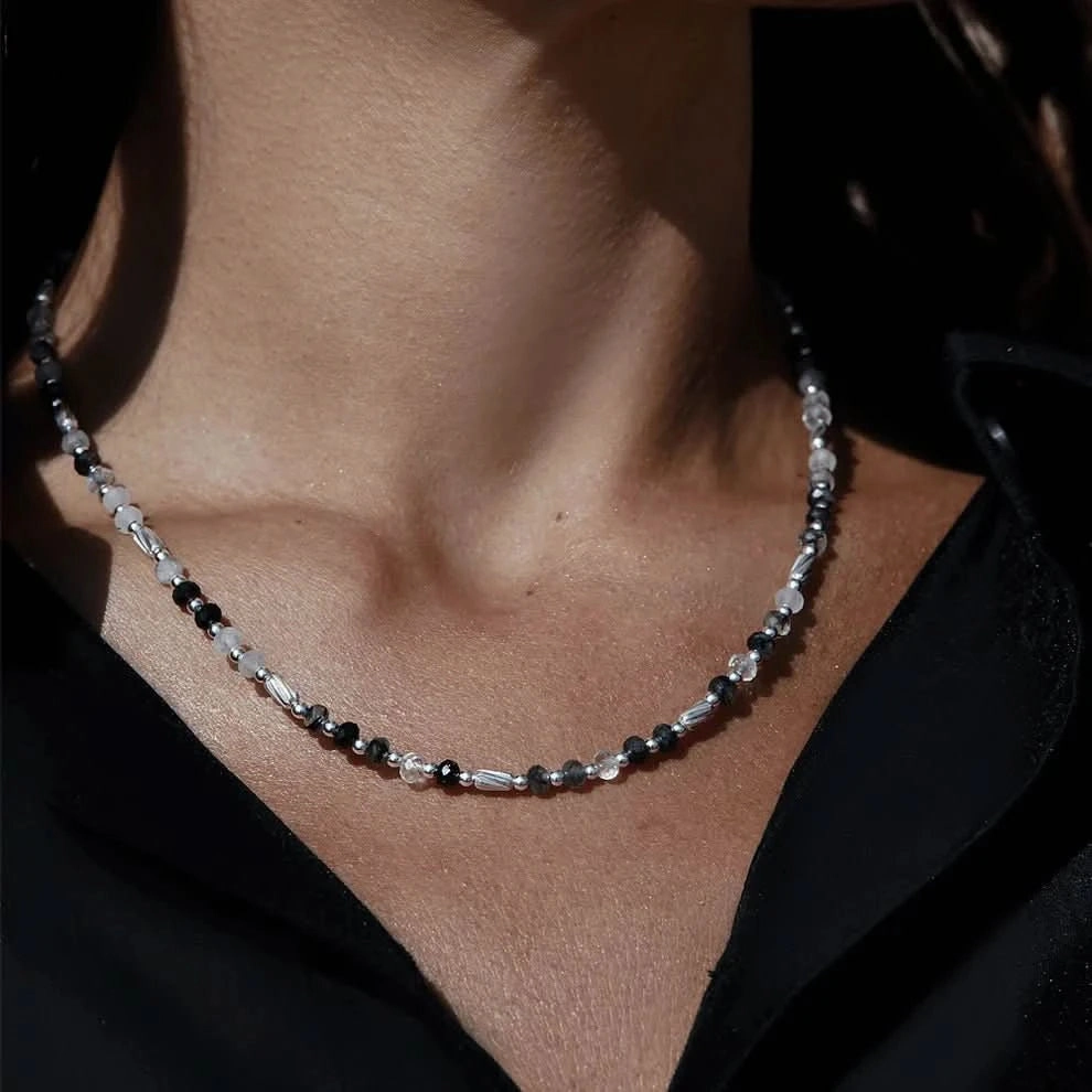 ChloBo Aura Strengthening Black Rutilated Quartz Necklace SNBRQTO