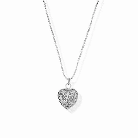 ChloBo Diamond Cut Chain With Filigree Heart Pendant SCDC1050