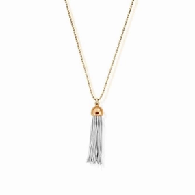 ChloBo Diamond Cut Chain With Gold Capped Tassel Pendant L2 GCDC2944