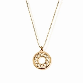 ChloBo Diamond Cut Chain With Heart Mandala Pendant GCDC11124