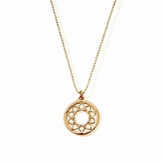 ChloBo Diamond Cut Chain With Heart Mandala Pendant GCDC11124