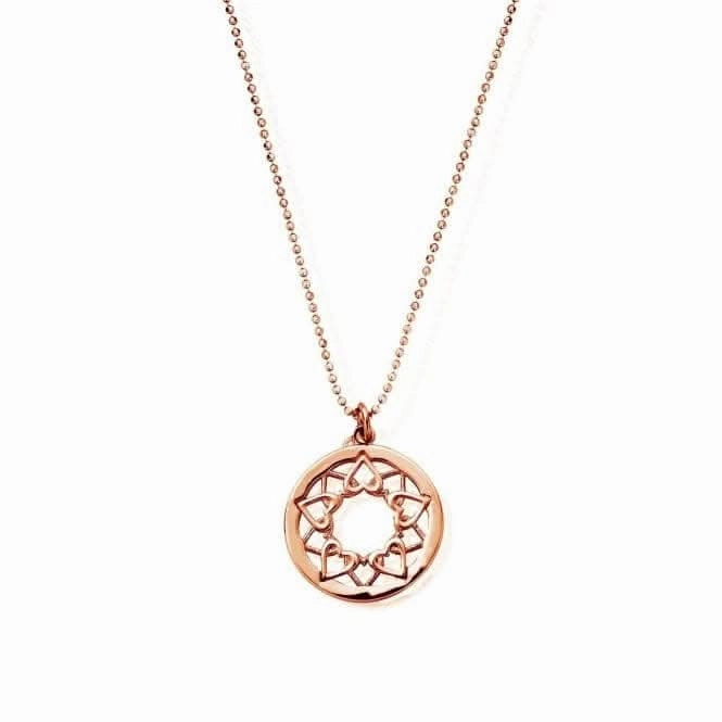 ChloBo Diamond Cut Chain With Heart Mandala Pendant RCDC1469