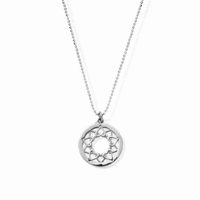 ChloBo Diamond Cut Chain With Heart Mandala Pendant SCDC1468