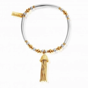 ChloBo Gold and Silver True Love Tassel Bracelet GMBNFDS1132