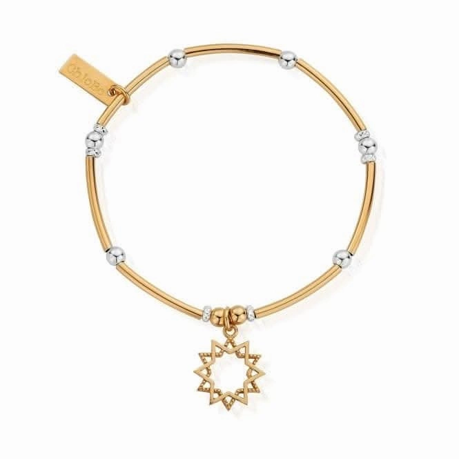 ChloBo Gold and Silver Wishful Soul Star Bracelet GMBMNBR1129