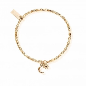 ChloBo Gold Dainty Moon and Sun Bracelet GBCFB1097