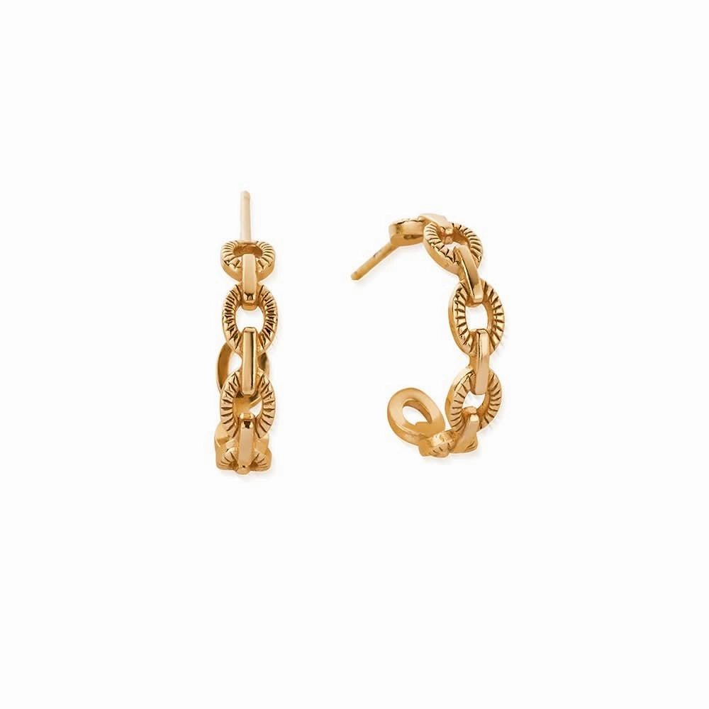 ChloBo Gold Figaro Chain Huggie Hoops GEH3471