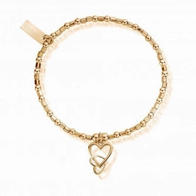 ChloBo Gold Interlocking Love Heart GBCFB1069