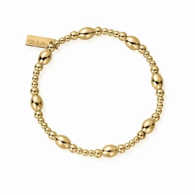 ChloBo Gold Plated Sterling Silver Cute Oval Bracelet
