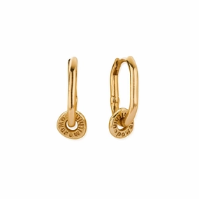 ChloBo Gold Power Within Oval Hoops GEH3461
