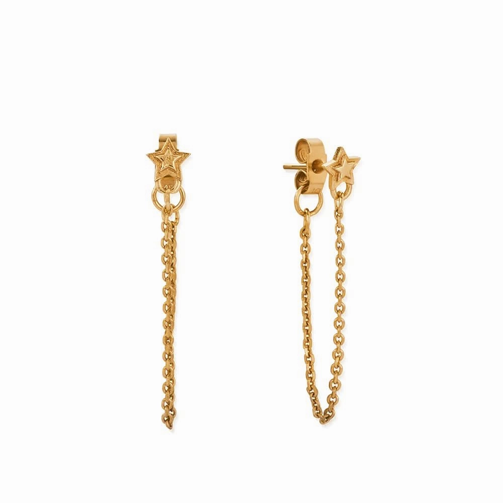 ChloBo Gold Radiant Essence Chain Stud Earrings GEDR3469