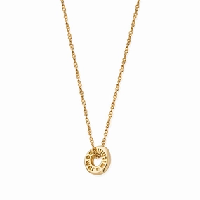 ChloBo Gold Tiny Twisted Rope Chain Power Within Necklace GNTRC3461