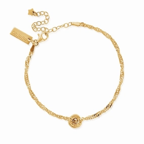 ChloBo Gold Twisted Rope Chain Power Within Bracelet GBTR3461