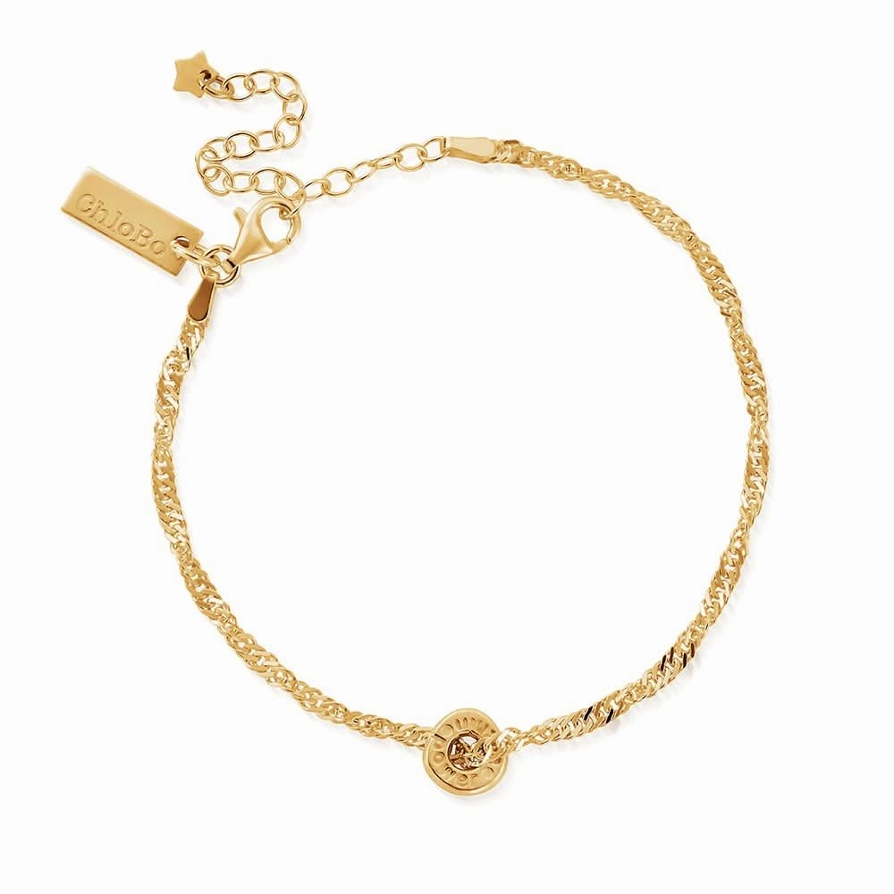 ChloBo Gold Twisted Rope Chain Power Within Bracelet GBTR3461