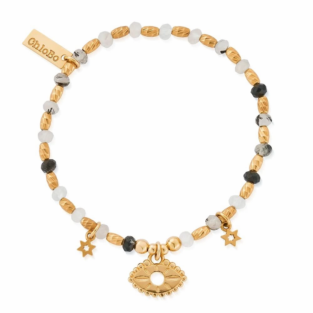 ChloBo Gold Visionary Black Rutilated Quartz Bracelet GBBRQFR40373451