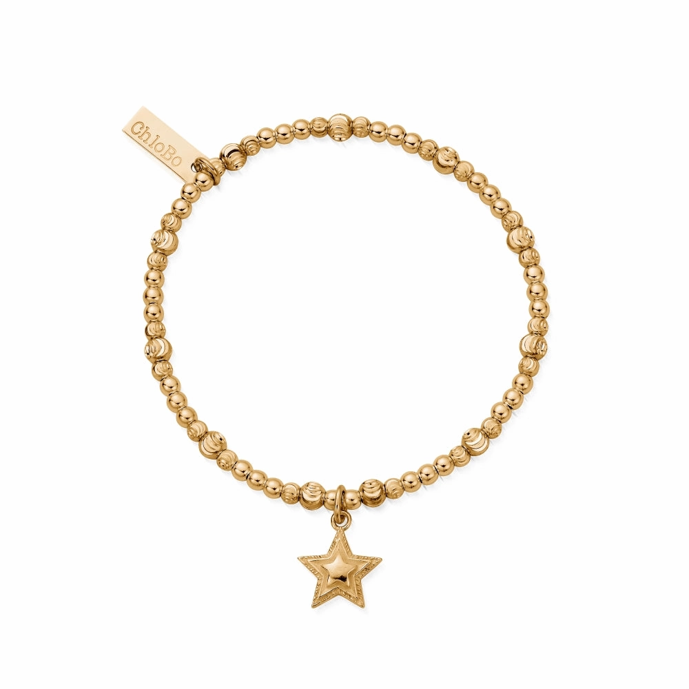 Chlobo Iconics Gold Plated Cute Sparkle Beaming Star Bracelet D