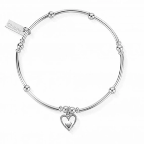 ChloBo Mini Noodle Ball Heart In Heart Bracelet SBMNB732