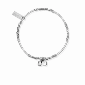 ChloBo Mini Noodle Cube Two Heart Charm SBMNC040