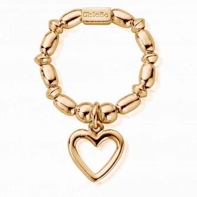 ChloBo Mini Rice Open Heart Ring