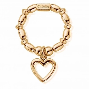 ChloBo Mini Rice Open Heart Ring