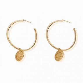 ChloBo Moon flower hoop Earrings GEH778