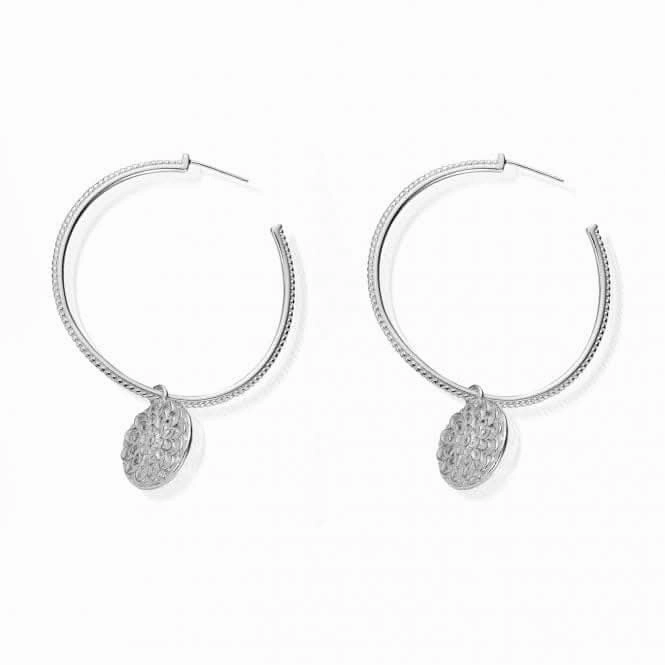ChloBo Moon Flower Hoop Earrings SEH659