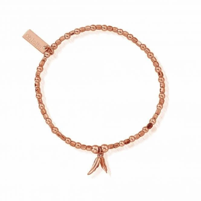 ChloBo Rose Gold Double Feather Bracelet RBCFB585