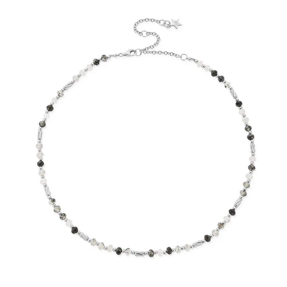 Chlobo Sterling Silver Aura Strengthening Black Rutilated Quartz Necklace