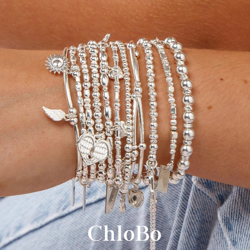 ChloBo Sterling Silver Cute Mini Heart Tree Of Life Bracelet