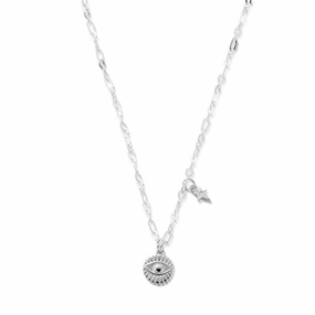 ChloBo Sterling Silver Delicate Evil Eye Necklace D