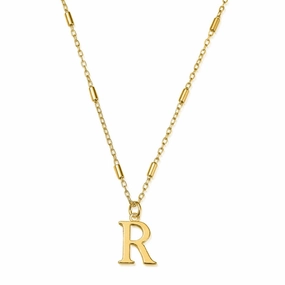 ChloBo Sterling Silver Gold Plated Initial Necklace R