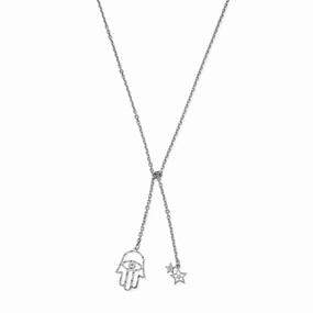 ChloBo Sterling Silver Hand Of Happiness Knot Necklace